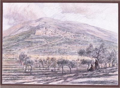 Assisi, 1919 av Eugene Burnand