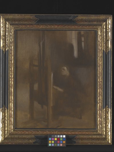 Artist At His Easel (olja på duk) av Eugène Carrière