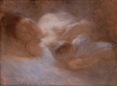Moderskap (lidande) (olja på duk) av Eugène Carrière