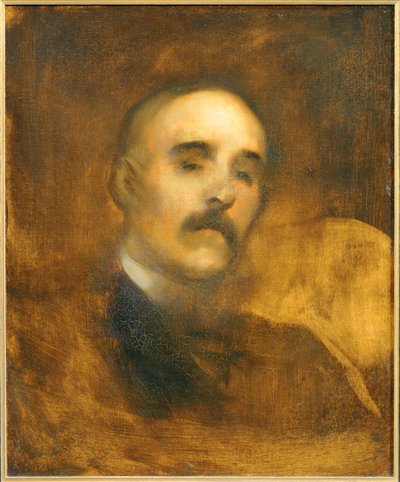 Porträtt av Georges Clemenceau ... (målning på duk) av Eugène Carrière