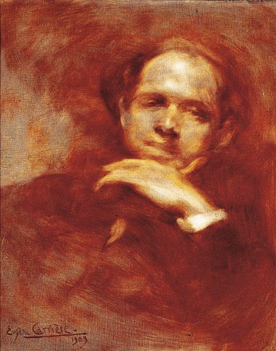 Porträtt av Pau Casals, cellist, dirigent och spansk kompositör (1876-1973) 1903 (olja på duk) av Eugène Carrière