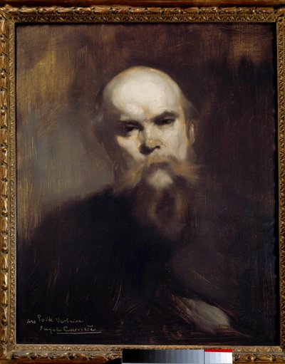 Porträtt av den franske poeten Paul Verlaine (1844-1896) Målning av Eugene Carriere (1849-1906) 1891 Sön. 0,61 x 0,51 m. Paris, Musée d