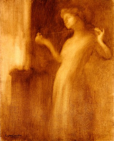 The Spinster, eller The Broken Necklace (olja på duk) av Eugène Carrière