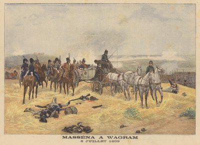 Marskalk Massena vid slaget vid Wagram den 6 juli 1809 av Eugene Chaperon