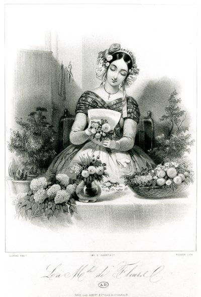 Blomsterförsäljaren, ca. 1840 av Eugene Charles Francois Guerard