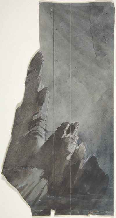 Design för en scenuppsättning, 1830-90. av Eugene Ciceri