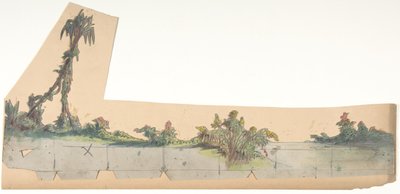 Design för en scen på Opéran, Paris, 1828-90. av Eugene Ciceri