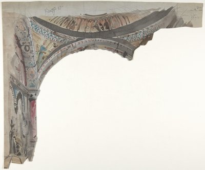Design för en scen på Opéran, Paris, 1830-90. av Eugene Ciceri