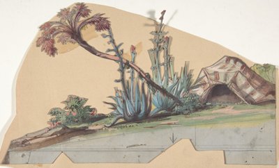 Design för en scen på Opéran, Paris, 1830-90. av Eugene Ciceri