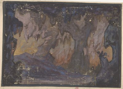 Design för en scen på Opéran, Paris, 1830-90. av Eugene Ciceri