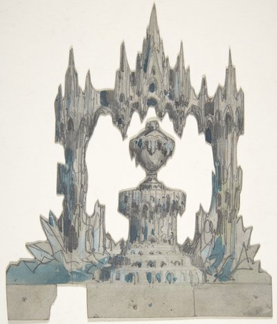 Design för en scen på Opéran, Paris, 1830-90. av Eugene Ciceri
