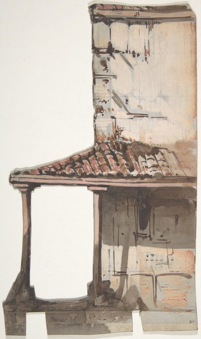 Design för en scen på Opéran, Paris, 1830-90. av Eugene Ciceri