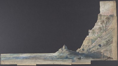 Design för en scen på Opéran, Paris, 1830-90. av Eugene Ciceri
