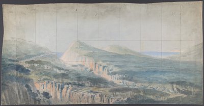 Design för en scen på Opéran, Paris, 1830-90. av Eugene Ciceri