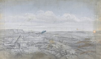 Design för en scen på Opéran, Paris, 1830-90. av Eugene Ciceri
