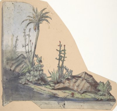 Design för en scen på Opéran, Paris, 1830-90. av Eugene Ciceri
