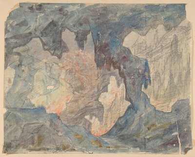 Design för en scen på Opéran, Paris, 1830-90. av Eugene Ciceri