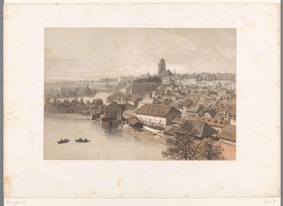 Utsikt över Bern Berne (titel på objekt) Ansikten i Schweiz och Savoy (serietitel) La Suisse et la Savoie (serietitel på objekt) av Eugene Ciceri