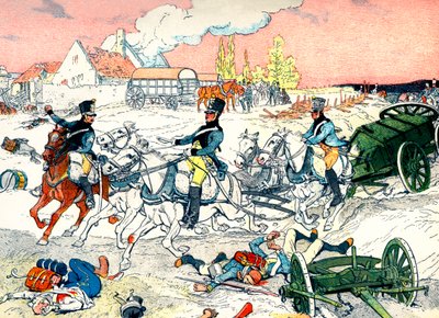 Militär transport av det första franska imperiet av Eugene Courboin