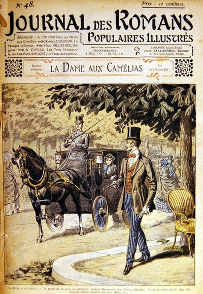 Armand möter Marguerite på Champs-Elysees, illustration till 