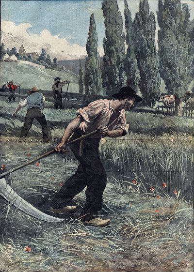 Illustration av Damblans i "" Le Pelerin"" den 5 juni av Eugene Damblans