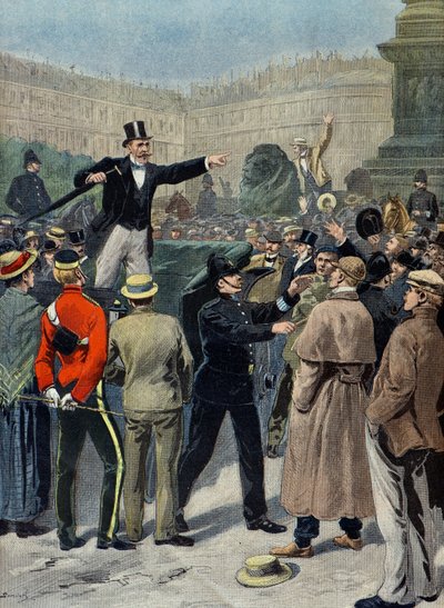 Fredsdemonstration under boerkriget, London av Eugene Damblans