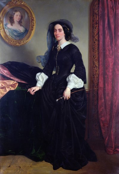 Porträtt av Marie Deveria, 1856 av Eugene Deveria