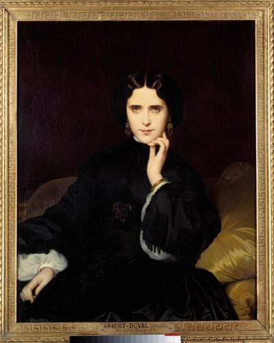 Porträtt av Madame de Loynes (1837-1908) Hon hade en viktig litterär och politisk salong. Målning av Eugene Amaury-Duval (1808-1885) 1862 Sön. 0,82x1m. Paris, Musée d