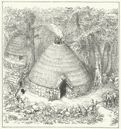 Forntida Pelasgian hydda av Eugene Emmanuel after Viollet le Duc
