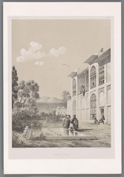 View in the Garden of the Arg av Karim Khan Palais de l