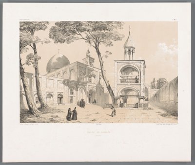 Vank-katedralen i Isfahan Eglise de Djoulfa Ispahan (titel på objekt) Persiska landskap (serietitel) Perse modern (serietitel) av Eugene Flandin