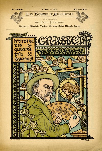 Omslag till The Men of Today, nummer 425, illustration av Paul Berton (1872-1909): Art, Art Nouveau - Painters artists, Grasset Eugene (1845-1917) av Eugene Grasset