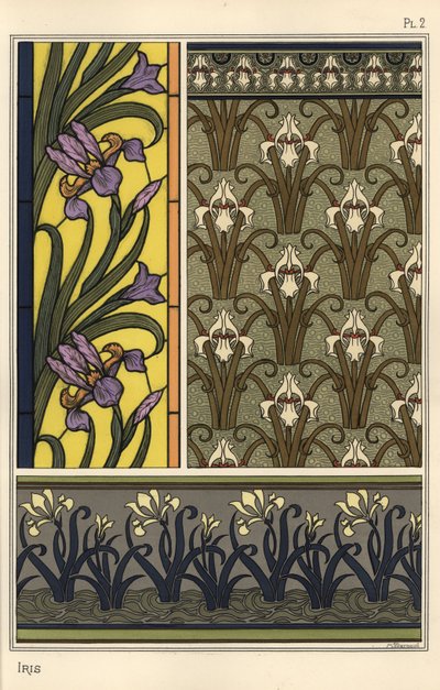 Iris i olika mönster av Eugene Grasset