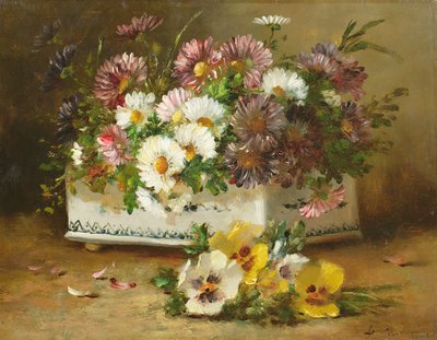 Stilleben med blommor av Eugene Henri Cauchois