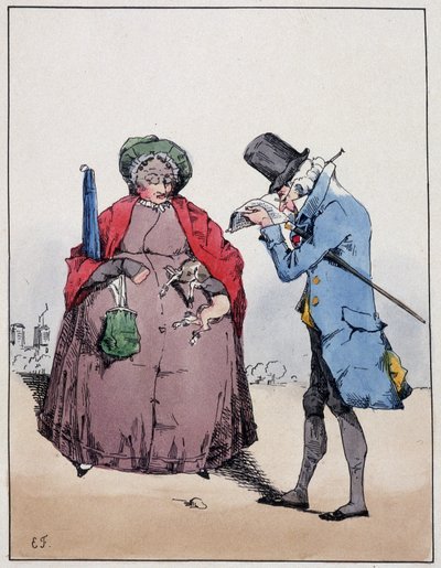 Couple de bourgeois, Jardin du Luxembourg - i "" Souvenirs d