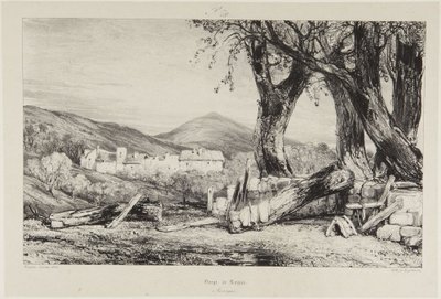 Ravinen vid Royat, Auvergne av Eugene Isabey