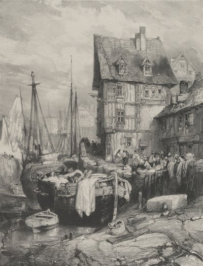 Inredning av en hamn, 1833., 1833. av Eugene Isabey