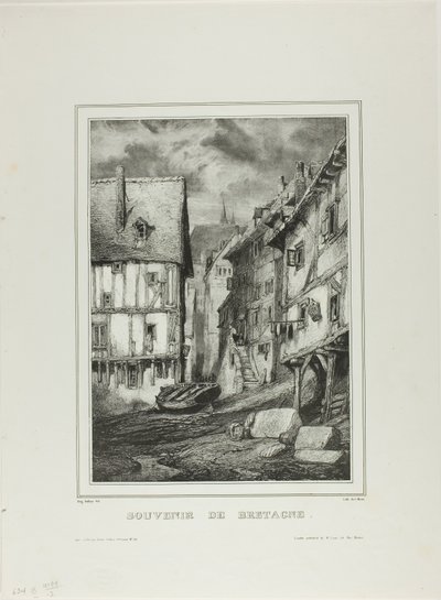 Tallrik fyra, från Souvenir of Brittany av Eugene Isabey