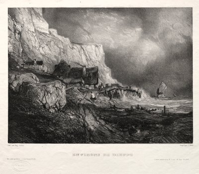 Sex Marines: Environs of Dieppe, 1833. av Eugene Isabey