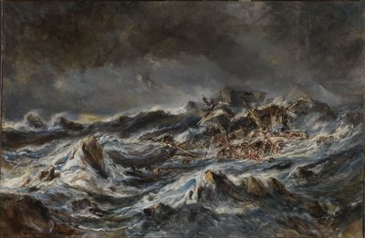 Skeppsbrott av Eugene Isabey
