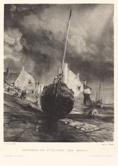 Souvenir från St. Valéry sur Somme av Eugene Isabey