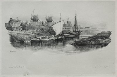 Souvenirer: Canal Bank, 1832. av Eugene Isabey