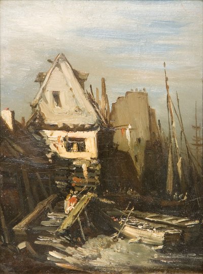 "Den normandiska hamnen", 1823-1886 av Eugene Isabey