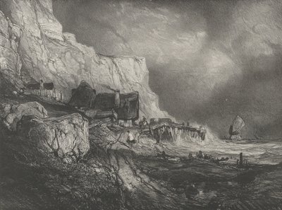 Dieppes omgivningar, 1833. av Eugene Isabey