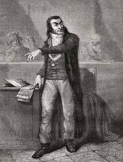 Antoine Quentin Fouquier-Tinville (1746-95), graverad av Blanpain av Eugene Joseph Viollat