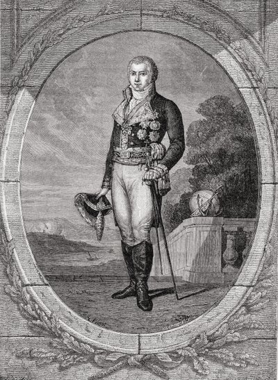 Manuel Godoy y Alvarez de Faria, graverad av Blanpain, från 