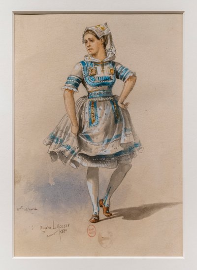 Korriganen. Balett av Charles-Marie Widor, kostymmodell. 1880, penna, akvarell och gouache på papper. av Eugene Lacoste