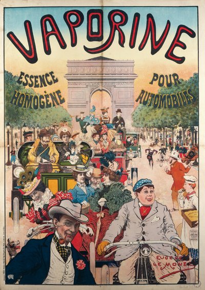 Vaporine Essence Homogene pour Automobiles, illustration signerad Eugene Le Mouel av Eugene Le Mouel