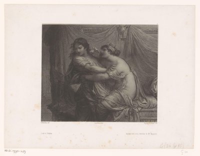 Josef och Potifars hustru Joseph et Putiphar (titel på objekt) Forntida och samtida konstnärer (serietitel) Les artistes anciens et modernes (serietitel) av Eugene Leroux