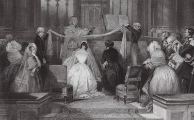 Eine französische Hochzeit in St. Roch, Paris von Eugene-Louis (after) Lami